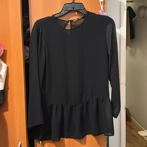 Zara Basic Peplum blouse